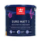 TIKKURILA EURO MATT 3 краска интерьерная для стен и потолков, абсолютно матовая, база C (0,9л)