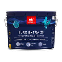 TIKKURILA EURO EXTRA 20 краска моющаяся для влажных помещений, база C (9л)