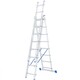 Лестница, 3 х 8 ступеней, алюминиевая, трехсекционная, Россия, Сибртех