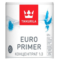 TIKKURILA EURO PRIMER Концентрат 1:3 грунтовка акрилатная, укрепляющая (3л)